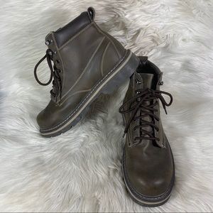 Rugged Outback Brown Leather Hiking Boot Mens 12